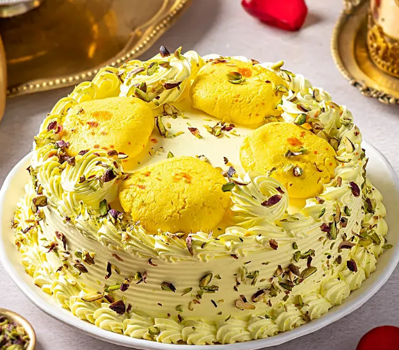 Butterscotch Cake With Rasmalai