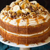 Crunchy Caramel Walnut Cake