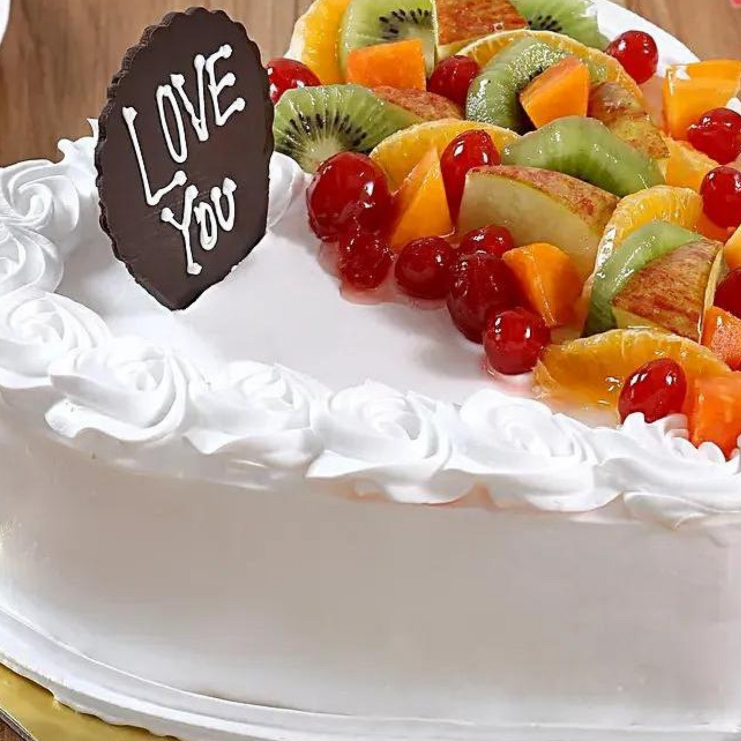 Heart Shaped Vanilla Fruit Cake