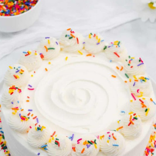 Rainbow Sprinkles Butterscotch Cake