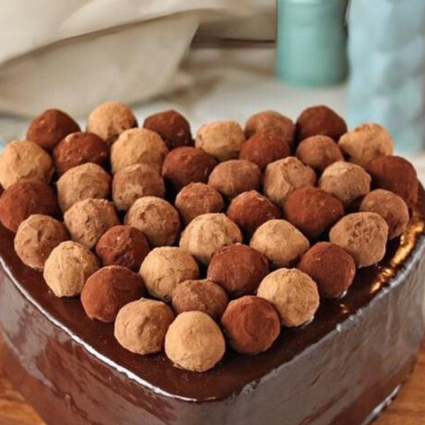 Chocolate Truffle Heart Cake