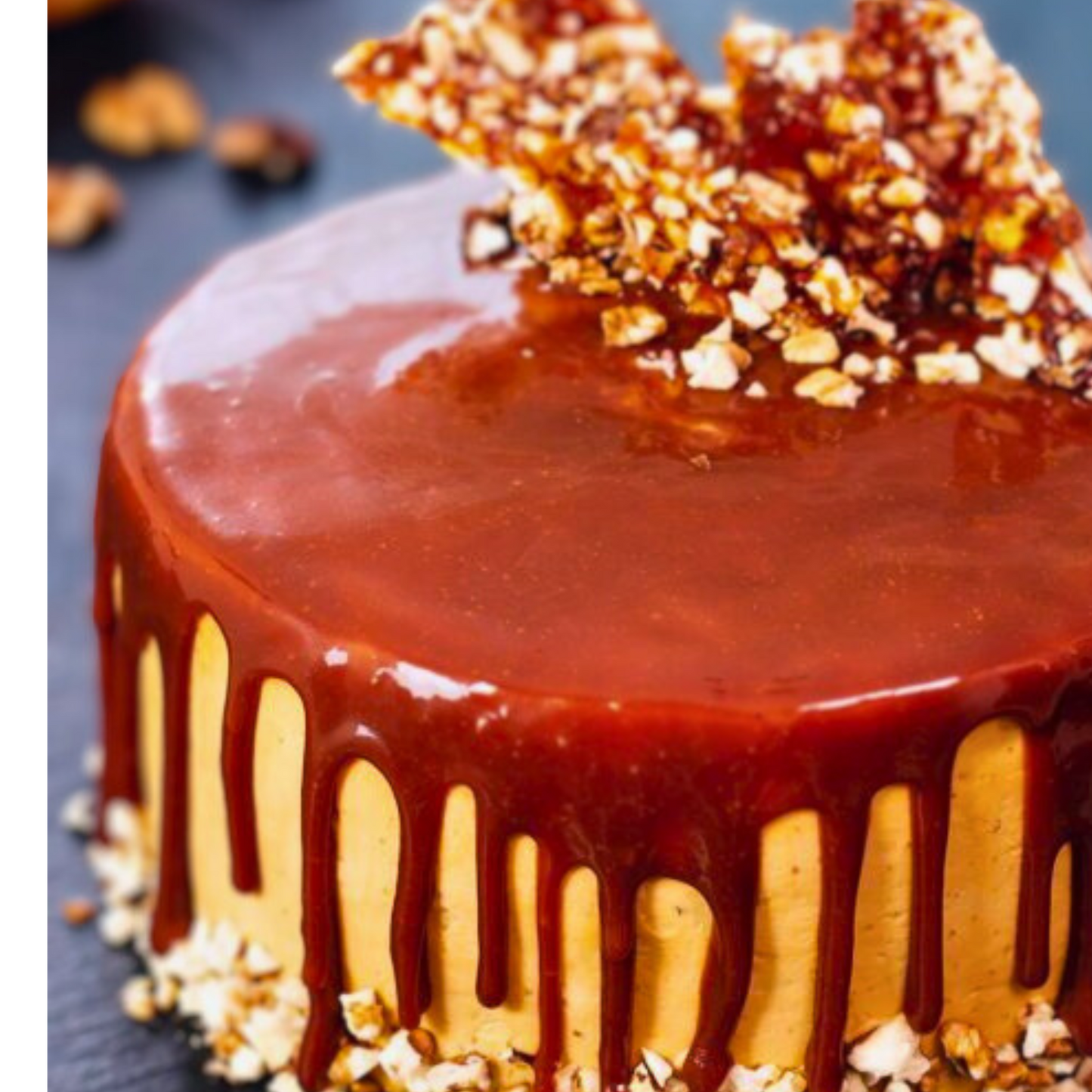 Heavenly Caramel Walnut Cake