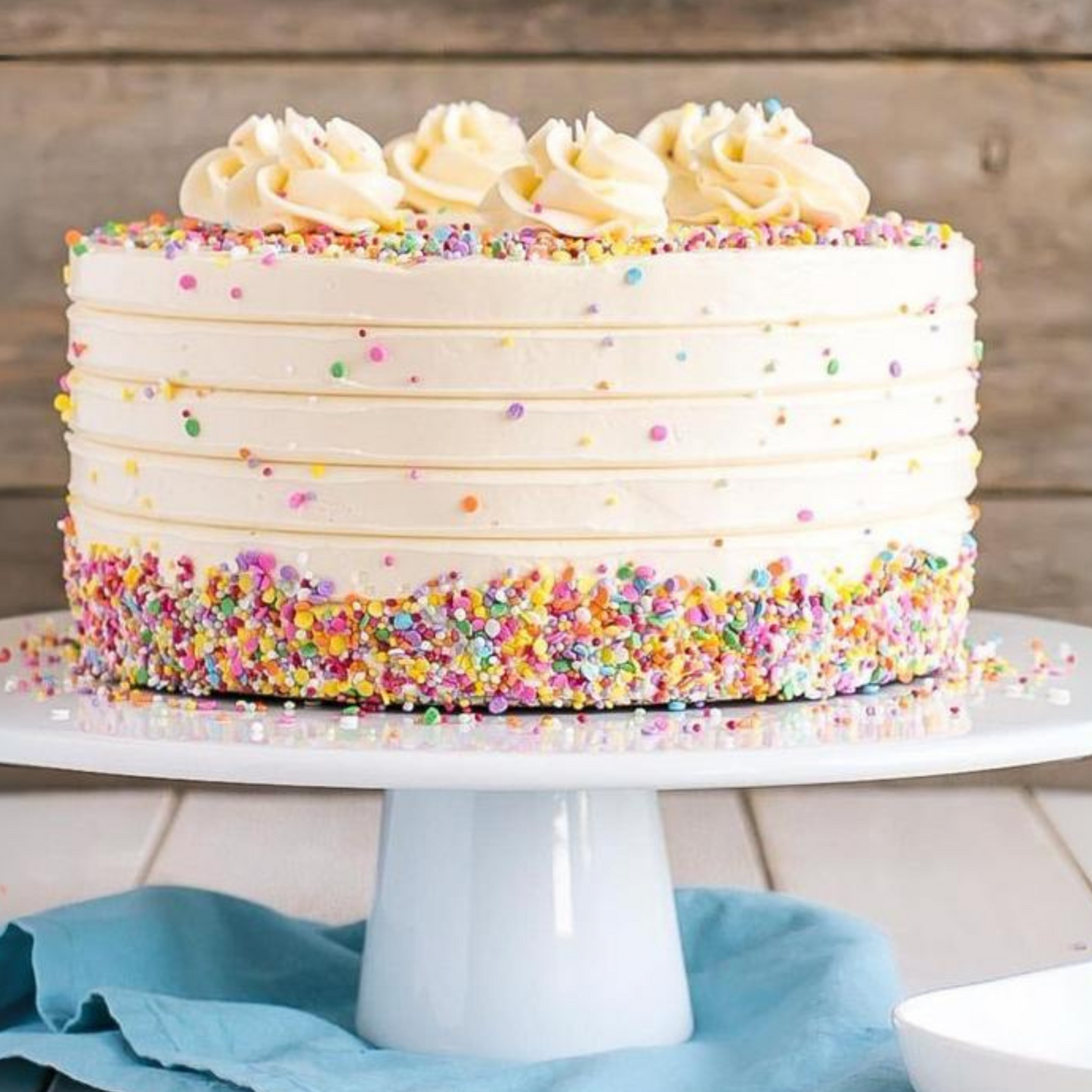 Rainbow Sprinkles Butterscotch Cake