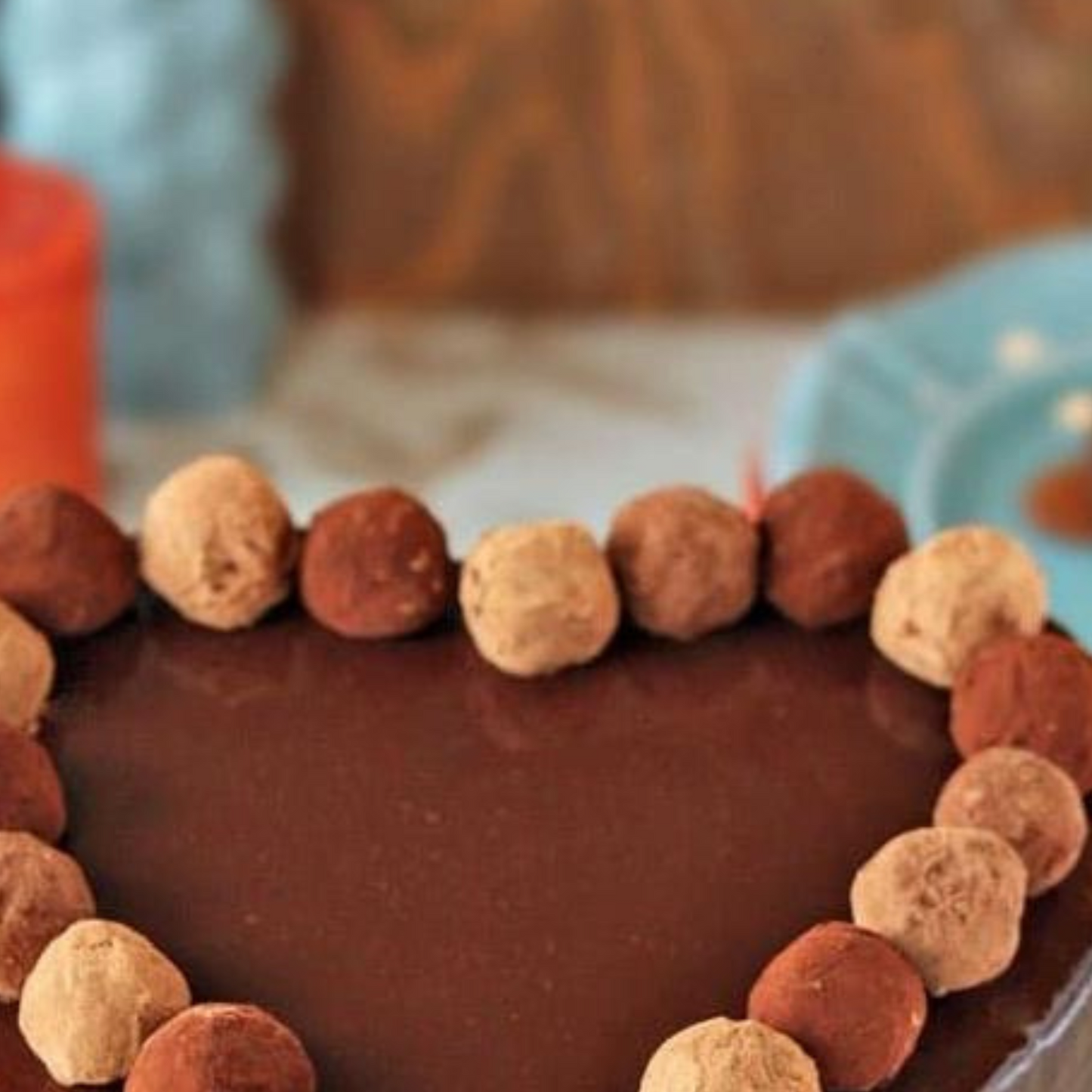 Chocolate Truffle Heart Cake