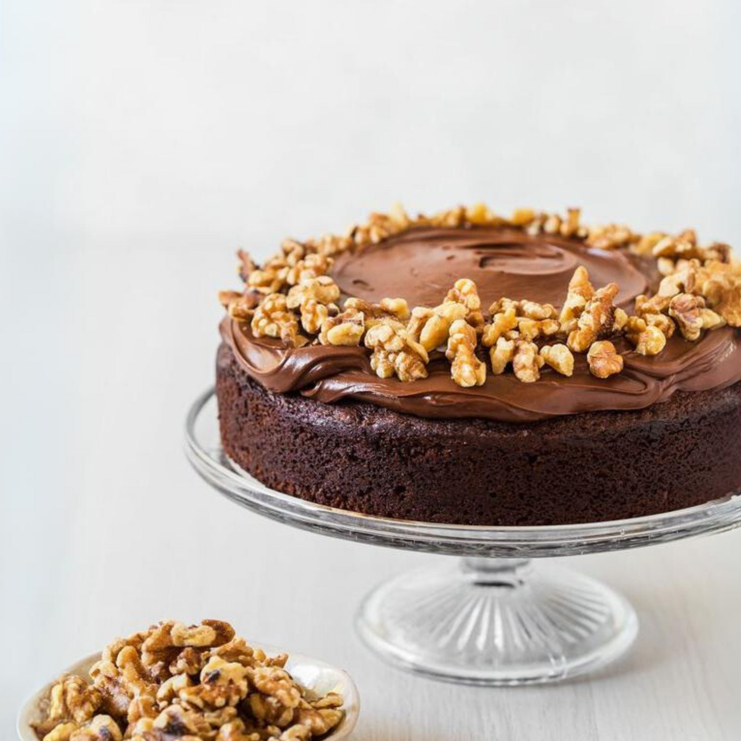 Chocolate Walnut Truffle Cake