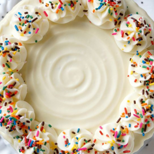 Rainbow Sprinkles Butterscotch Cake