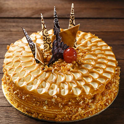 Fresh Eggless Cream Cake Caramel Butterscotch Cake