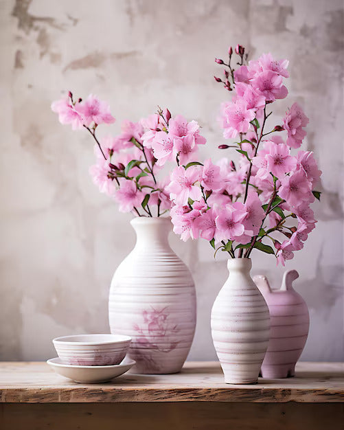 Serene Pink Flower Vase