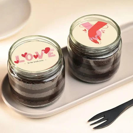 Lovers  Chocolate Jar Cake