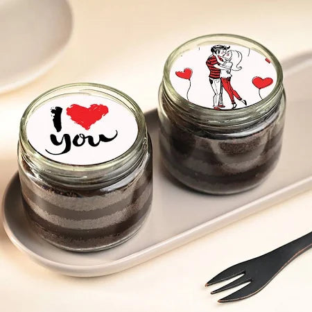 Lovers  Chocolate Jar Cake