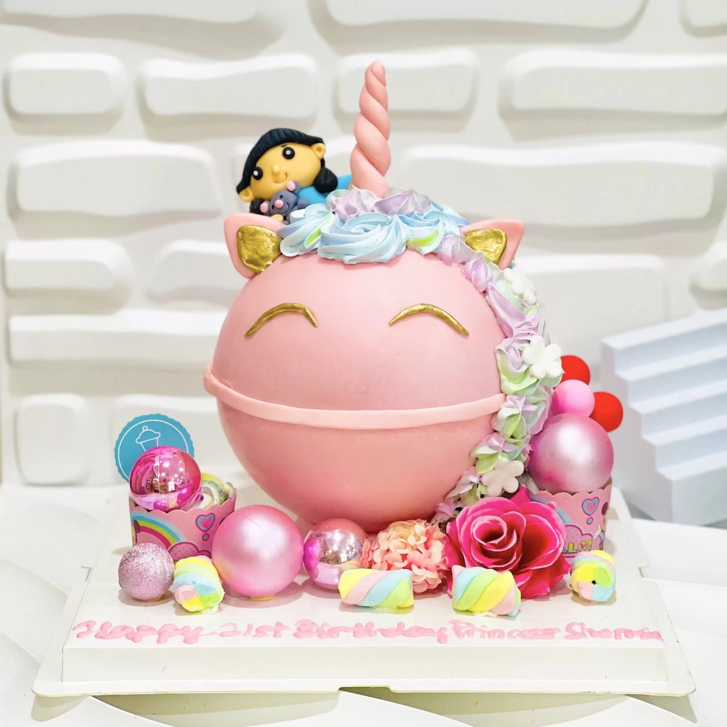 Unicorn Theme Truffle Cake